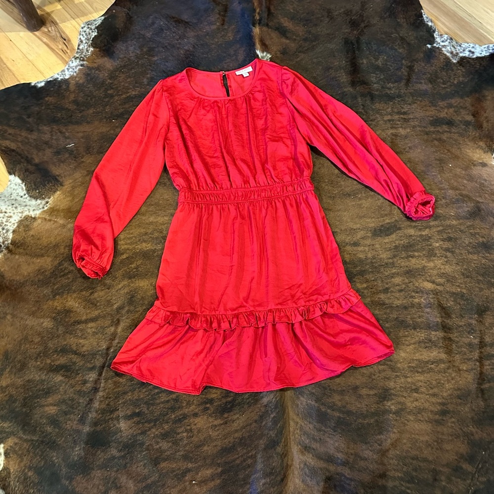 Knox Rose Red Long Sleeve Dress- Size M